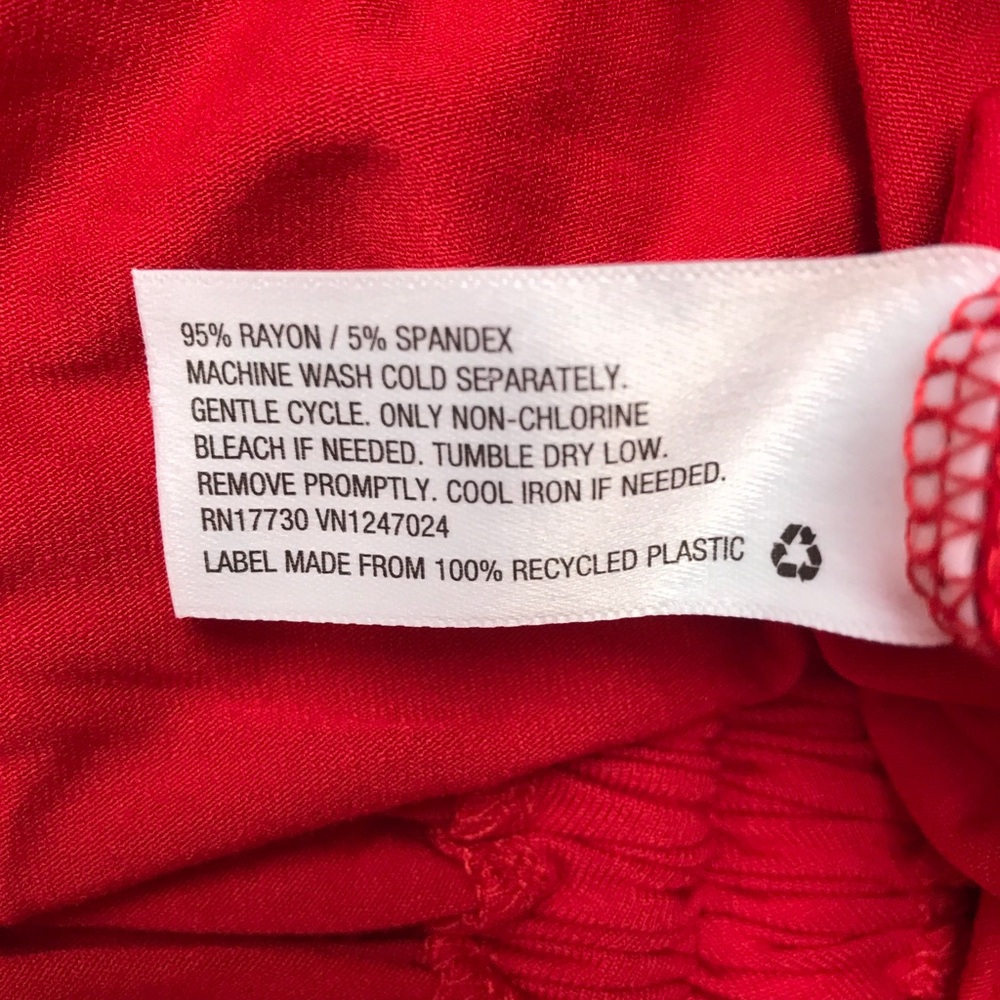 Red Midi Skirt Side Ruched A new Day XL - Picture 5 of 5